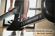 16-Level Dual-Rail Magnetic Rowing Machine, LCD Monitor, Standard Seat, Gray, 265 lb Capacity