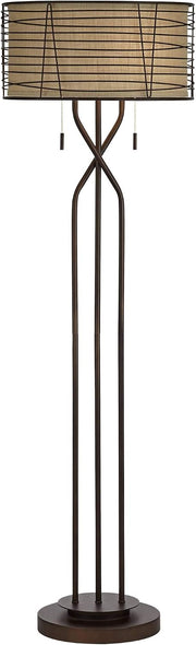Marlowe 60 1/2" Tall Bronze Woven Metal Floor Lamp