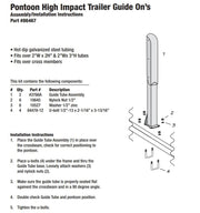 High-Impact Pontoon Guides for Trailers - Boat Trailer Guides - Trailer - Boat Accessories (2 Pack) with mounting hardware included