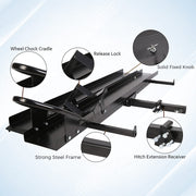 600LB Motorcycle Carrier with Loading Ramp Heavy Duty Steel Hauler
