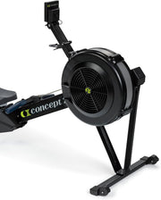 16-Level Dual-Rail Magnetic Rowing Machine, App-Ready Monitor, Standard Seat, Black, 330 lb Capacity