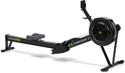 16-Level Dual-Rail Magnetic Rowing Machine, App-Ready Monitor, Wide Seat, Gray, 265 lb Capacity
