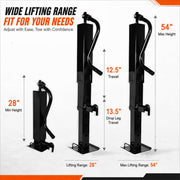 12000lbs Trailer Jack, Adjustable Drop Leg, 26" Vertical Travel