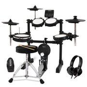 Electronic Drum Set Electric Drum Kit with 4 Quiet Mesh Pads and 6" Kick Drum, 360 Sounds, Headphones, Sticks, Dual Bluetooth function, Suit for Beginner