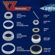 12" x 2" Self Adjusting Electric Trailer Brakes Assembly for 5,200 lbs, 6,000 lbs, 7,000 lbs Trailer #42 Axle with Nuts&Washers, 1 Pair RV Spindle Brake Kit with 5 Holes for Parts Replacement
