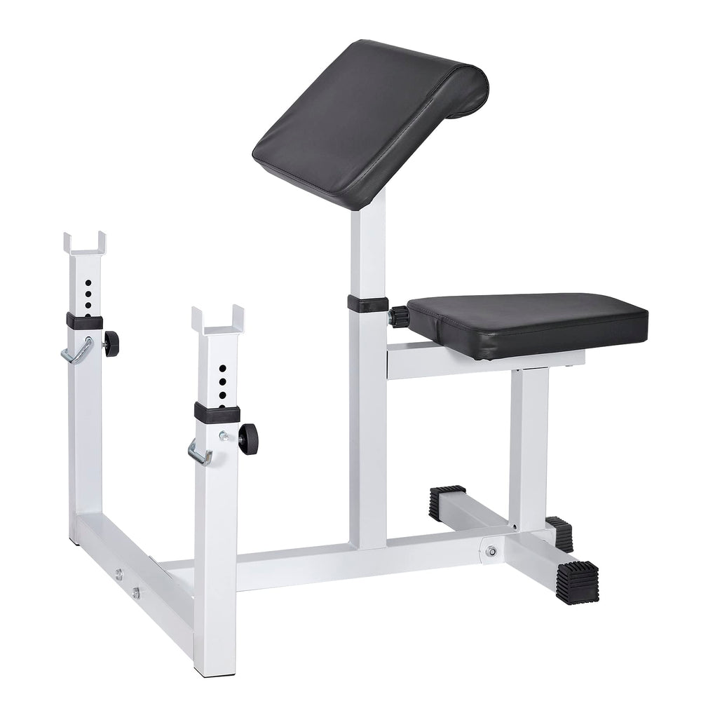 Preacher Curl Weight Bench, Strength Training Max load 450LBS Home Gym Fitness Equipment, Seated Arm Isolated Barbell Dumbbell Bicep Station
