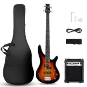 Electric Bass Guitar 4 String Bass Guitar Kit-Sunburst