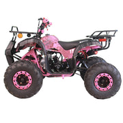 125cc ATV 4 Wheels Quad 125 ATV Quads with LED Lights, Big 19"/18" Tires! (Leaf Pink)