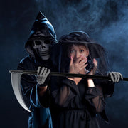 Joyfy 52 inch Halloween Grim Reaper Scythe Accessories, Grim Reaper's Weapon for Halloween Party Dress Up