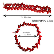Red Resin Plastic Tribal Chief Ula Fala Necklace for Roman Reigns Costume