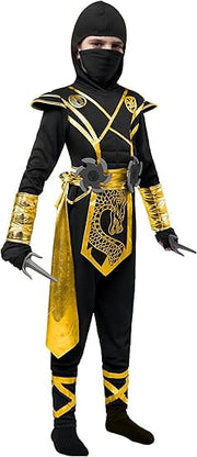 Joyfy Ninja Costume for Kids, Ninja Dragon Costume Set, Boys Halloween Outfit for Dress-up and Role-play Party
