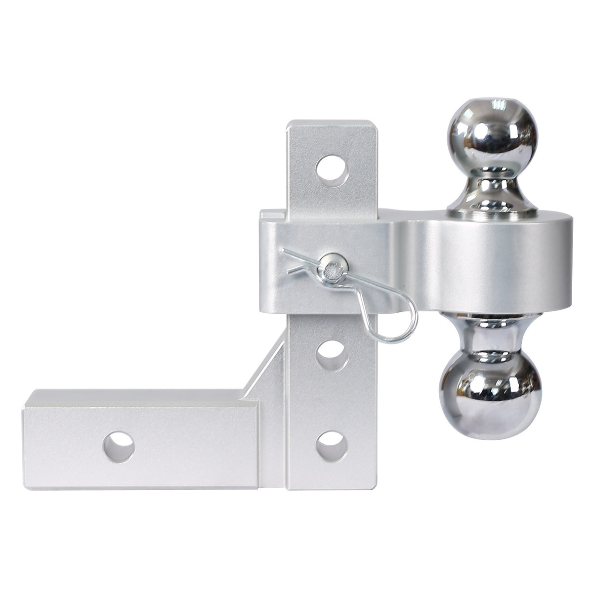 6000 lb Dual-Ball Adjustable Aluminum Hitch 6 in Drop / 6 in Rise