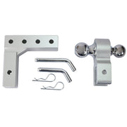 6000 lb Dual-Ball Adjustable Aluminum Hitch 6 in Drop / 6 in Rise