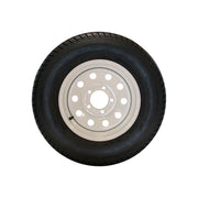 ST175/80D13 Bias Trailer Tire and 5-Lug Silver Rim Combo