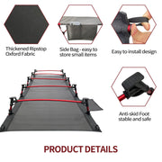 Portable Camping Cot Sleeping Cot Ultralight Backpacking Cot Bed for Outdoor Hiking Travel Beach Mountaineering (Black)