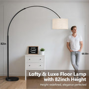 82" Tall Arc Floor Lamp for Living Room, Large Standing Arched Lamp
