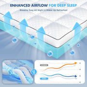 Layer Memory Foam Mattress Topper, Queen Mattress Pad, 4 Inch