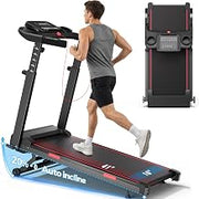 Treadmill for Home with 20% Auto Incline, Walking Pad with Handle Bar