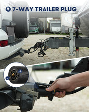 Electric Trailer Jack 5000 lbs with 7-Way Connector, Heavy Duty