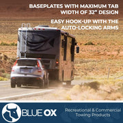 BX7420 Avail Tow Bar 2" Receiver | Tows Up to 10,000 lbs | Self-Aligning Tow Bar Steel Construction | Easy Fold and Store in RV | Safety Cables Included | Cinnamon Coffee Metallic Color