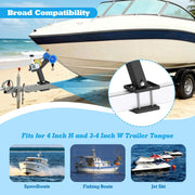 Boat Trailer Winch Post with Bow Stop Roller, 1200lbs Winch Included