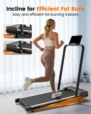 Walking Pad Treadmill for Home, Walking Pad with Incline and Handle Bar