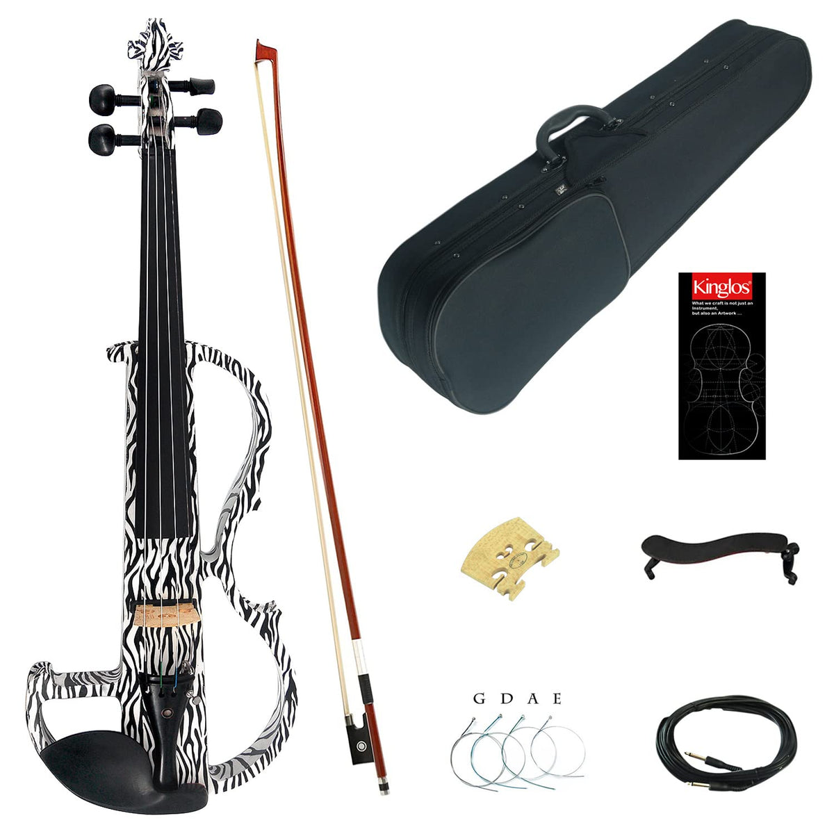 . Visual-Art Advanced Electric Violin 4/4 Full Size Ebony Fittings