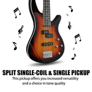 Electric Bass Guitar 4 String Bass Guitar Kit-Sunburst