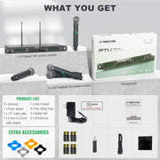 4-Ch UHF Fixed Frequency Wireless Microphone System PTU-5000-4H
