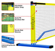 Portable Pickleball Net with Pickleballs and Carry Bag for Driveway 22FT Regulation Size Pickle Ball Net, Weather Resistance Strong Steel Frame, Easy Setup for Indoor Gym, Outdoor Court