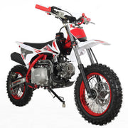 110cc Dirt Bike, Gas Powered Pit Bike with Automatic Transmission, Electric Start, 12"/10" Tires, Off-Road Dirt Bike for Youth(Red)