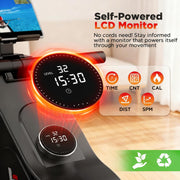 8-Level Foldable Magnetic Rowing Machine, LCD Monitor, Standard Seat, Black, 300 lb Capacity 274