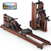 8-Level Foldable Magnetic Rowing Machine, LCD Monitor, Standard Seat, Black, 300 lb Capacity 275