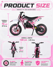 50cc Kids Dirt Bike, Gas Powered Dirt Bike for Kids 8-14