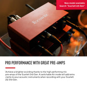 Scarlett 2i2 Studio 3rd Gen USB Audio Interface Bundle for the Songwriter with Condenser Microphone and Headphones for Recording, Streaming and Podcasting