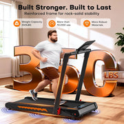 Walking Pad Treadmill for Home - Under Desk Treadmills Mini Portable Walking Running Machine Slim Compact Small Lightweight Motorized Electric Treadmill with Adjustable Speed Remote