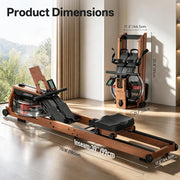 16-Level Scull-Style Magnetic Rowing Machine, LCD Monitor, Wide Seat, Charcoal, 265 lb Capacity