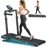 Foldable Treadmill with Auto Incline, 400 LBS, Adjustable Height