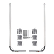 3005.2178 Post Trailer Guide-On - 65", Zinc-Plated Uprights with Zinc-Plated Hardware,White,Grey