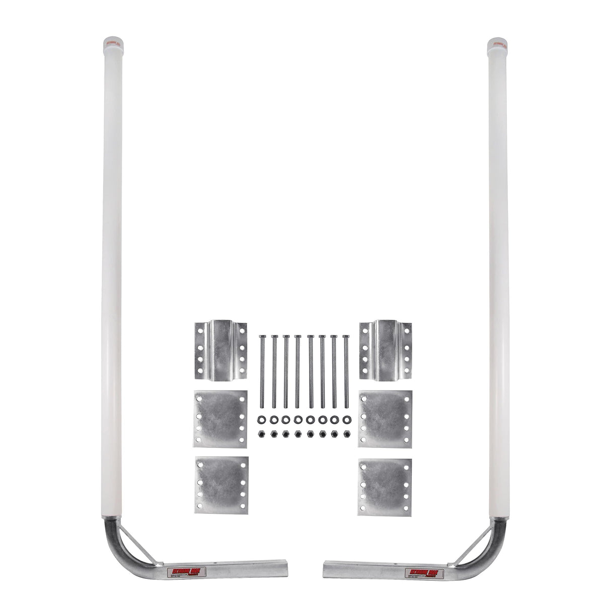 3005.2178 Post Trailer Guide-On - 65", Zinc-Plated Uprights with Zinc-Plated Hardware,White,Grey