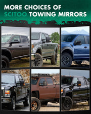 Towing Mirrors fit 2014-2017 for Silverado for Sierra 1500 2015-2016 for Silverado for Sierra 2500HD 3500HD Pickup Tow Mirror Power Heated