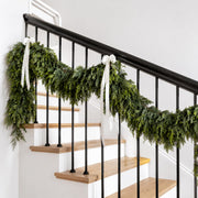 9 FT Christmas Garland, 2 Pcs Real Touch Cedar Garlands Dark Green Cedar Pine Garland, Xmas Artificial Greenery Garland For Fireplace Mantel Staircase Porch Table Winter Decor