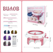 Sentro Knitting Machine, 48 Needles Knitting Loom Machine with Row Counter, Knitting Board Rotating Double Knit Loom Machine Kit