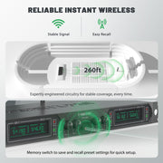 4-Ch UHF Fixed Frequency Wireless Microphone System PTU-5000-4H