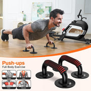 8-Level Foldable Magnetic Rowing Machine, App-Ready Monitor, Wide Seat, Black, 300 lb Capacity 300