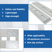 2 Pcs 60 Inch x 12 Inch Aluminum Trailer Ramps
