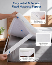 3 Inch Egg Crate Memory Foam Mattress Topper Queen Size