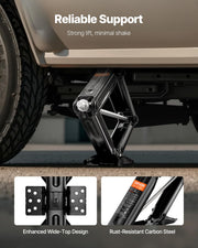 5000 lbs RV Scissor Jacks, 4-23.4 in RV Stabilizer Leveling Scissor Jacks, Set of 4, Heavy Duty Stabilizer Jack with Crank Handle, Socket and Bubble Levels, Not Easily Bent or Deformed