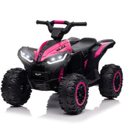 KerryYoo AT2 Kids ATV,12V 4 Wheeler for Kids 3-6,Electric Toddler Ride On Toys,Remote Control, High/Low Speeds, LED Lights, Bluetooth, and Off-Road Tires - Pink