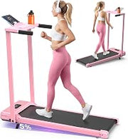 Walking Pad Treadmill with 12% Incline &Height-Adjustable Handlebar